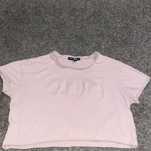 Crop top t shirt with mood popped out